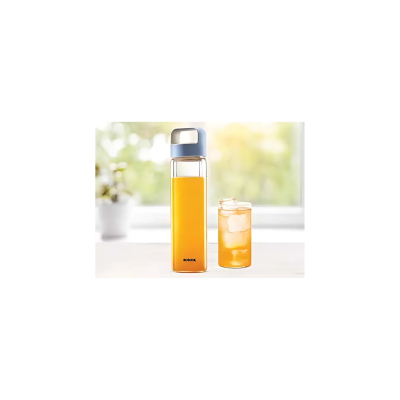 Borosil - Neo Glass Bottle 550ML + Vision Med (Thermocol)