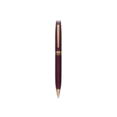 Lapis Bard - Contemporary Bordeaux Ballpoint Pen - Gold Trims